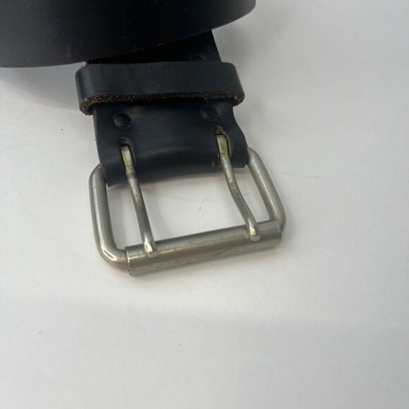 Jamie Leather Belt Size 30 Two Prong Buckle Unisex Black Color USA Made Boho - Picture 3 of 11